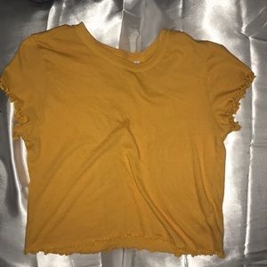 Yellow cropped top